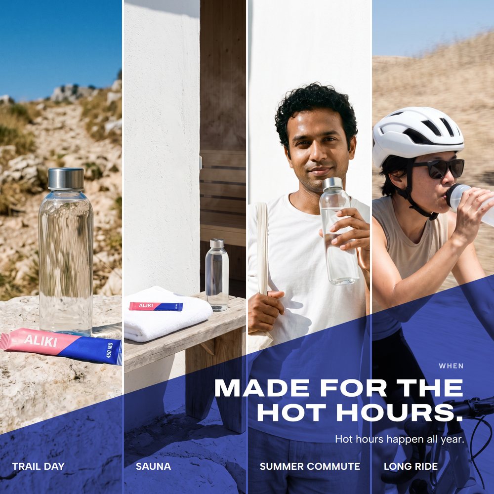 ALIKI on a trail, at a sauna, on a summer commute and a gravel ride