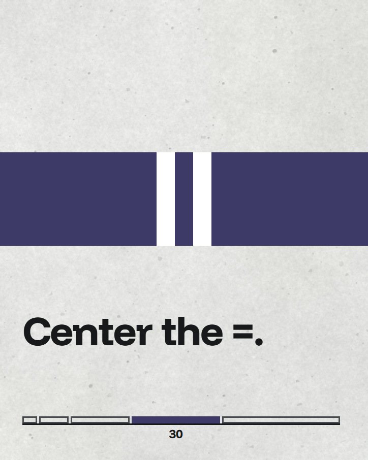 The = mark at the middle of a purple Evenhold tube