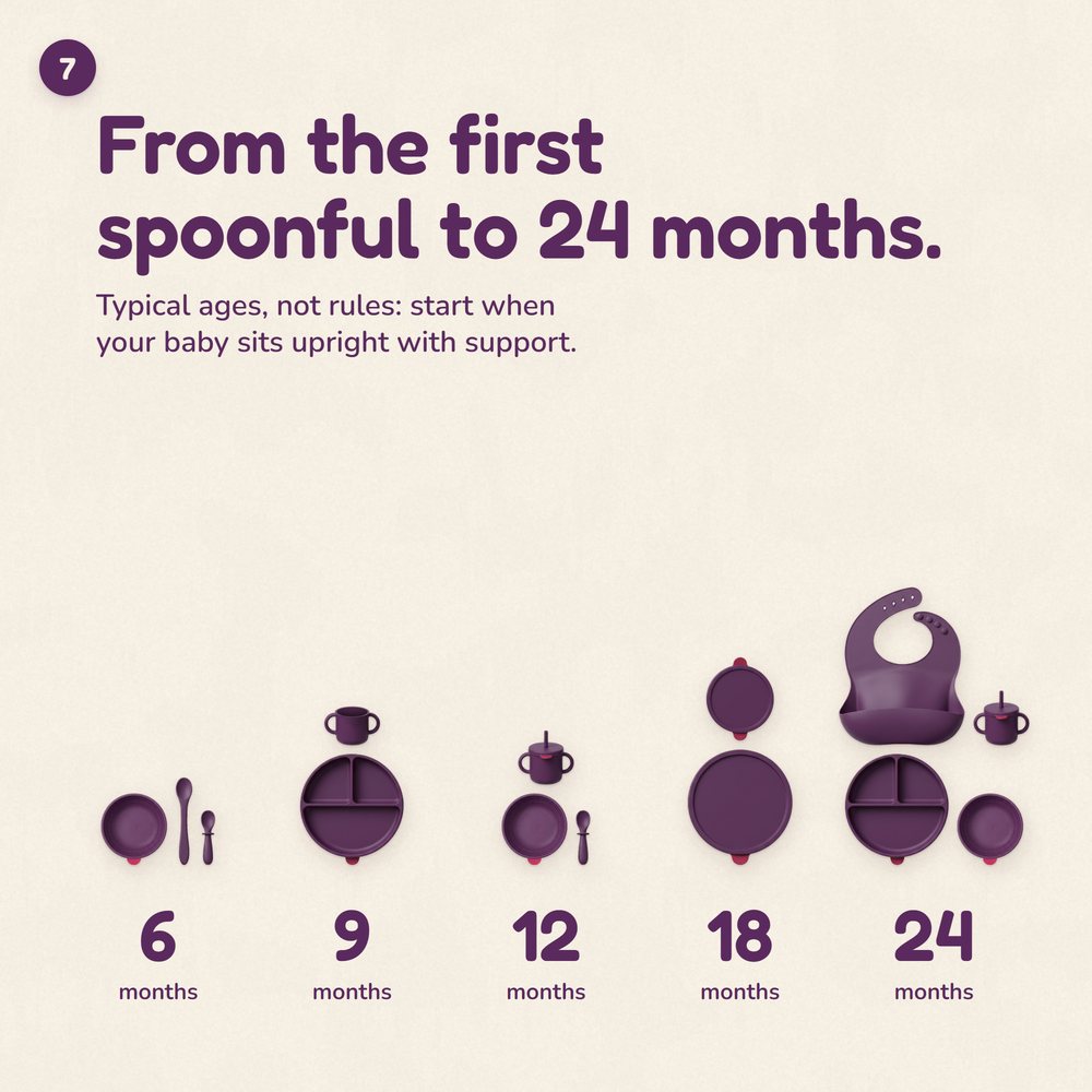 Which Linnet pieces are used at 6, 9, 12, 18 and 24 months