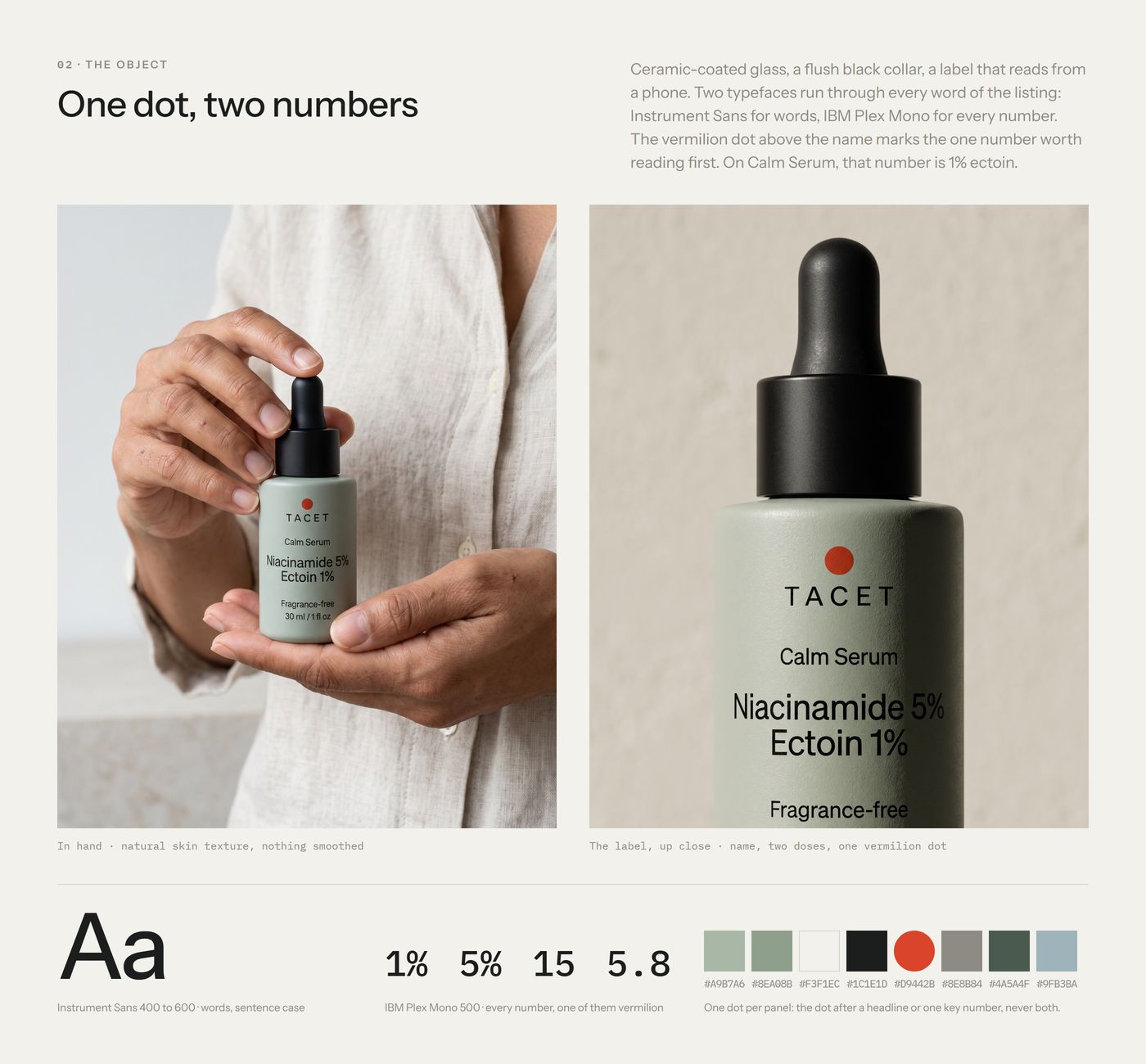 Chapter 02, the object: the bottle in cupped hands, a label macro and the visual system
