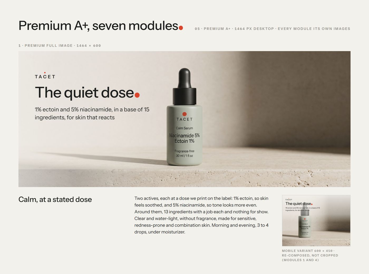 Chapter 05, Premium A+: module 1, the full-width image with its mobile variant